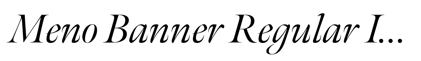 Meno Banner Regular Italic
